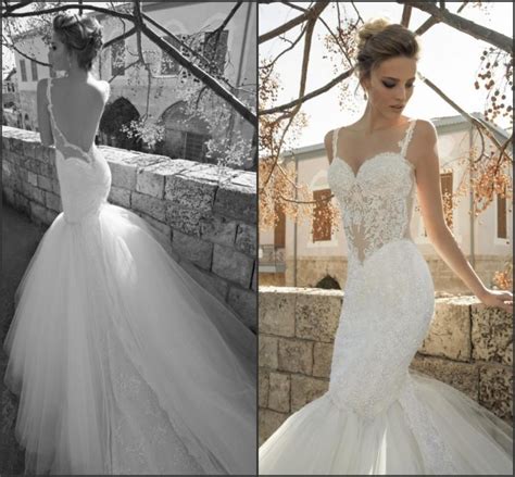 Discount Sexy Lace Wedding Dresses Galia Lahav Sequins Beach Sheer Mermaid Spaghetti Bridal Gown