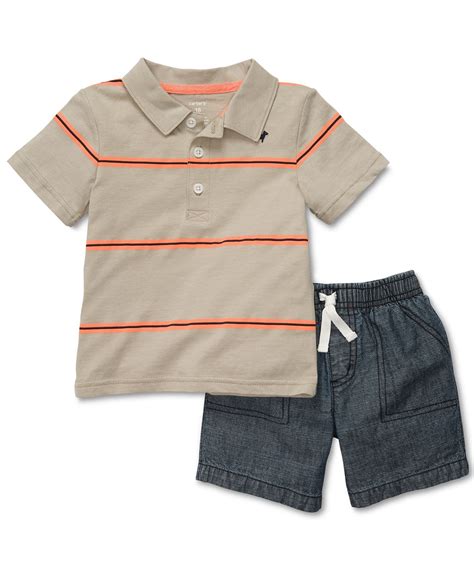 Carters Baby Set Baby Boys 2 Piece Polo And Shorts Kids Macys