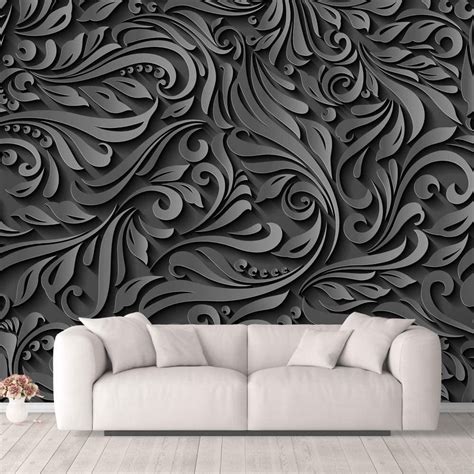 Wall26 Wall Murals For Bedroom Beautiful 3d View Pattern Flowers