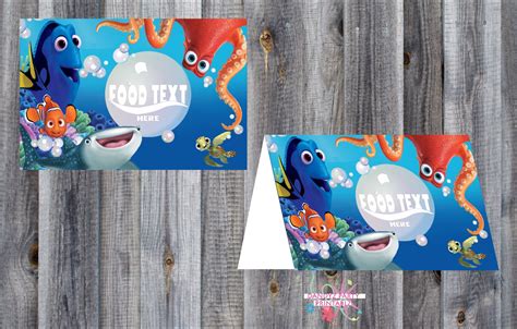 Finding Dory Food Label Food Tent Food Card T Tags Etsy