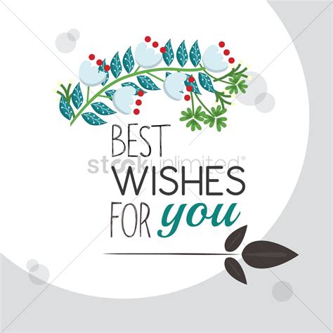 Best Wishes For You Greeting Vector Image 1811294 Stockunlimited