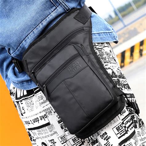 High Quality Nylon Men Thigh Drop Leg Bag Travel Shoulder Messenger