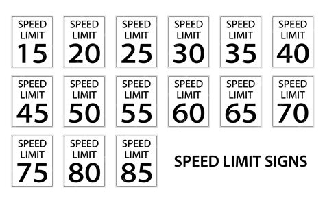 Premium Vector Speed Limit Signs Vector