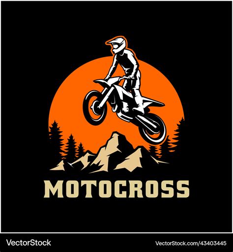 Motorsport And Motocross Logo Royalty Free Vector Image