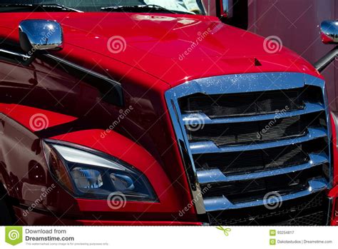 Who is the largest heavy truck manufacturer? Brand New Modern Semi Truck RED Stock Image - Image of ...