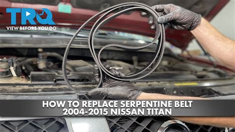 How To Replace Serpentine Belt 2004 2015 Nissan Titan Youtube