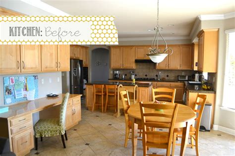 A kitchen update doesn't have to cost a fortune. Plan to Happy: White Cabinets or Stained Cabinets? Kitchen Refresh Begins {I Hate Making Decisions}