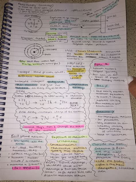 Atomic Structure Chapter 4 Atomic Structure Chemistry Notes Gcse
