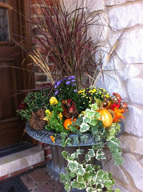 Large Fall Urn Fall Container Gardens Container Gardening Fall