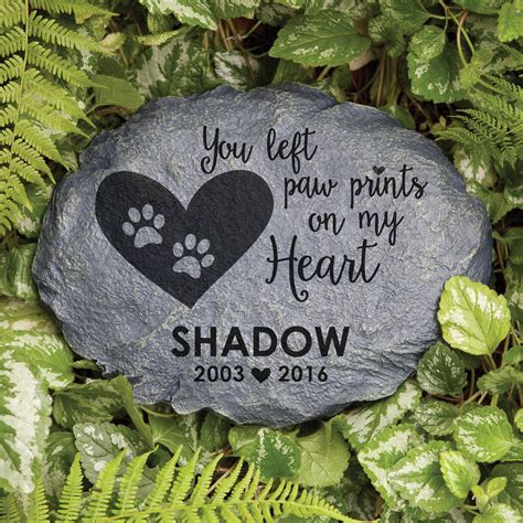 Personalized Planet Paw Prints On My Heart Personalized Pet Memorial