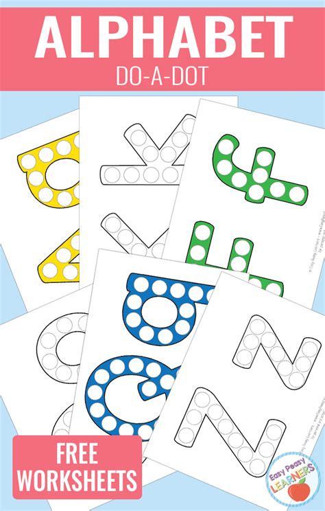 From our worksheets, it is a guarantee that, the child will develop their handwriting skill drastically. Lovely Alphabet Do a Dot Printables | Dot worksheets, Do a ...
