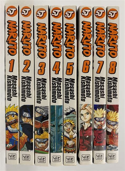 Naruto Vols 1 2 3 4 5 6 7 8 Masashi Kishimoto Mangagraphic Novel