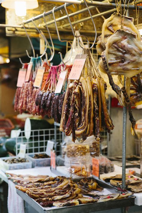 Meat Stand At The Mongkok Market Entouriste