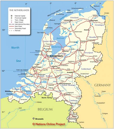 Holanda mapa - Mapa da Holanda Holanda (Europa Ocidental - Europa)