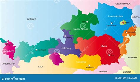 Map Of Austria Royalty Free Stock Images Image 6261689