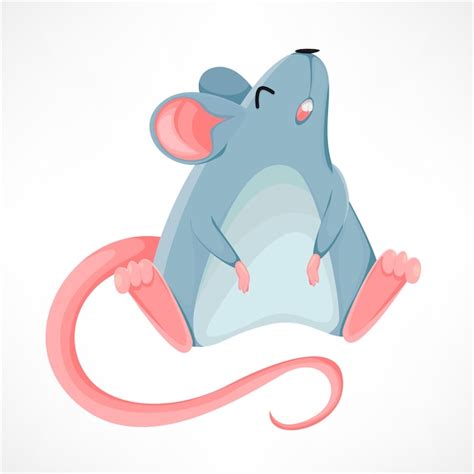 Divertido Personaje De Dibujos Animados De Rata Año De La Rata