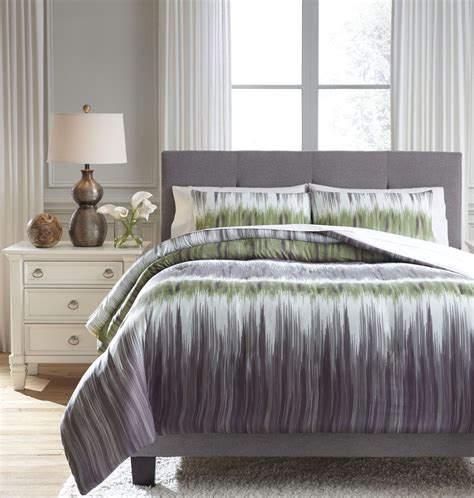 Frequent special offers.a wide range of available colours in our catalogue: Agustus Gray and Green King Comforter Set from Ashley ...