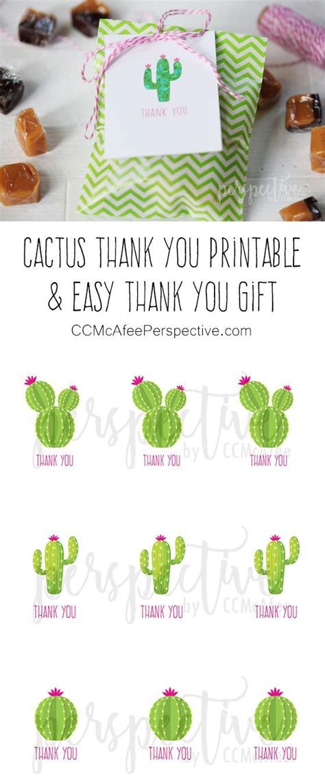 53 bridal shower gift ideas we approve of. Cactus Thank You Tags | Free printable gift tags, Thank ...