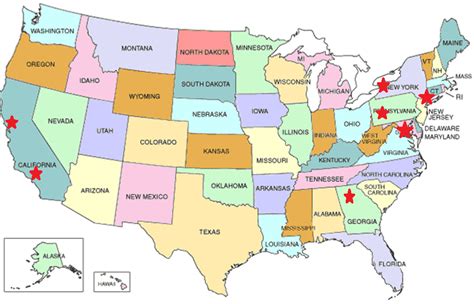 Us Map With States And Capitals Labeled