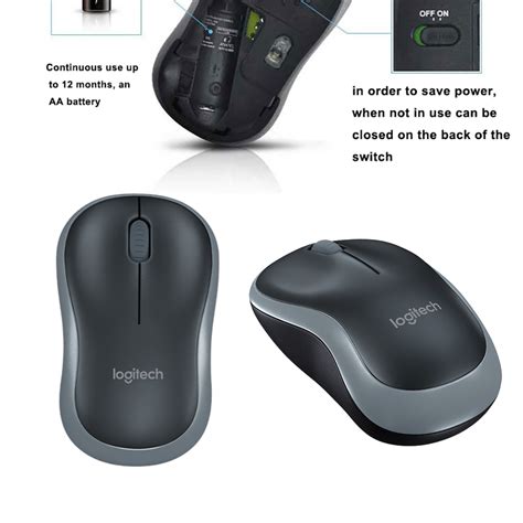 Logitech B175 Advance 24ghz Wireless High Durability Usb Optical Mouse