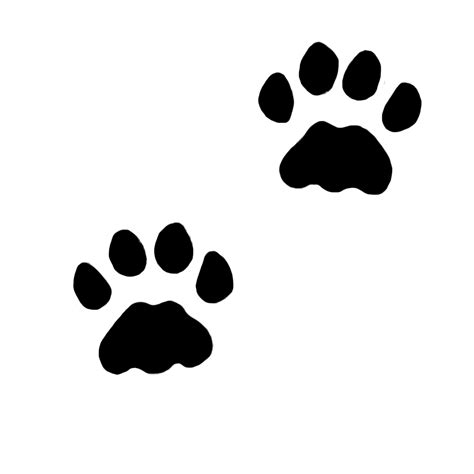 Traceable Drawings Cat Pawprints Printable Cat Paw Print Outline