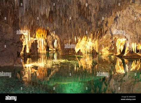 Mexico Yucatan Aktun Chen Cenote Cave Park Tulum Underground Lake