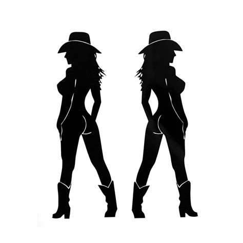 buy 12 8 16 5cm two sexy cowgirl car stickers funny covering the body of the