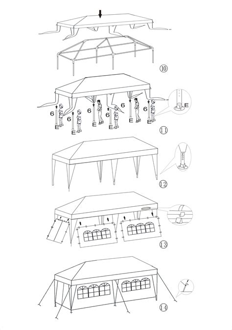 I was looking for a solution to give me a shaded. 10x20 Canopy Tent assembly Instructions | AdinaPorter
