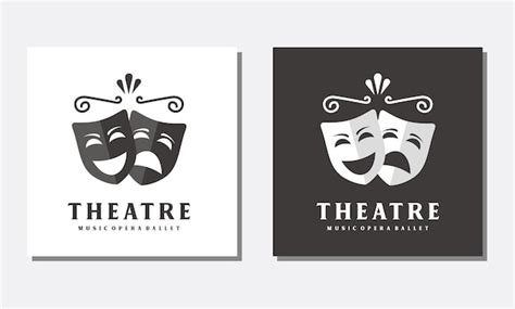 Premium Vector Comedy And Tragedy Theatrical Masks Theatre Or Drama