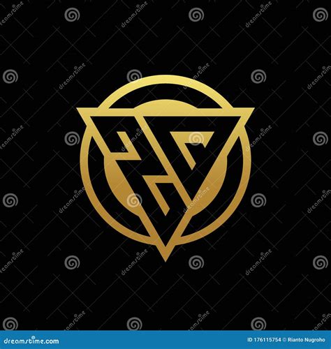 Zq Logo Monogram With Triangle Shape And Circle Rounded Isolated On