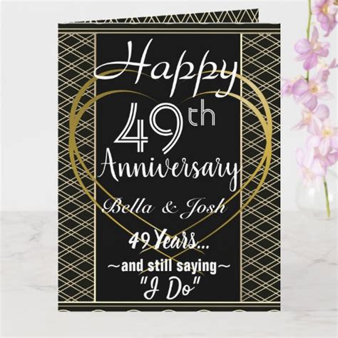 Personalised Happy 49th Wedding Anniversary Card