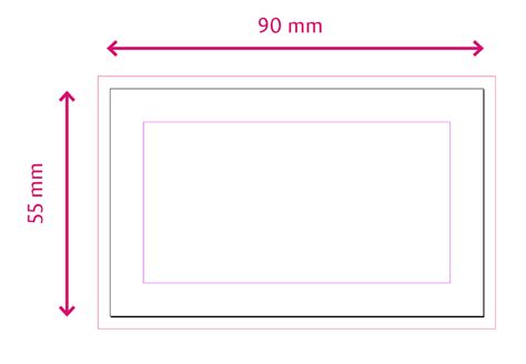 That's the finished card size. Business Card Standard Sizes by Country