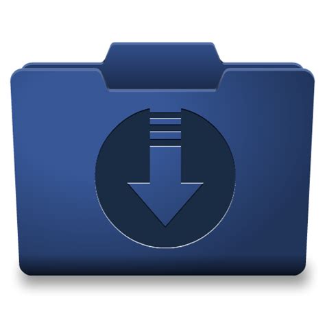 Blue Downloads Icon - Classy Folder Icons - SoftIcons.com