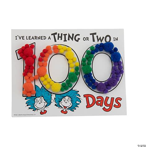 Dr Seuss™ Thing 1 And Thing 2 100th Day Of School Craft Kit Makes 12