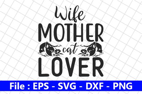Wife Mother Cat Lover Graphic By Creativestore · Creative Fabrica