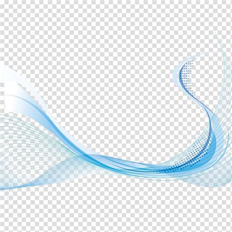 White And Teal Turquoise Blue Wavy Lines Transparent Background Png