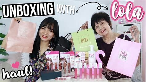 Makeup And Skincare Haul Unboxing With My Lola ️ Youtube