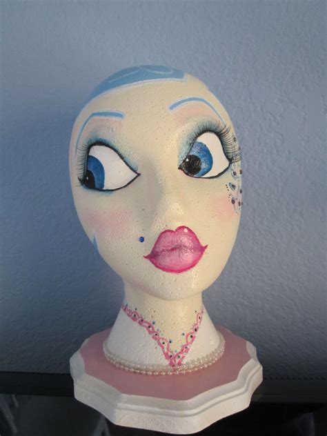 Hand Painted Mannequin Head For Wighat Display Or Decoration