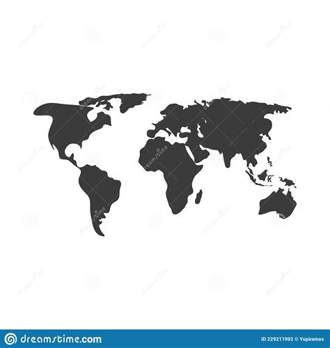 Silhouette Of World Map Stock Vector Illustration Of Explore 229211992