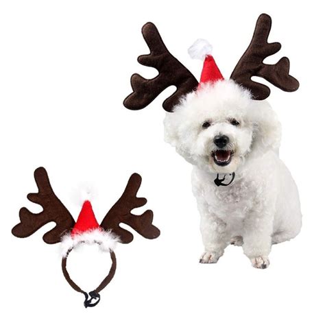 Stock Show Pet Reindeer Antlers Christmas Costume Dog Cat Elk Headband