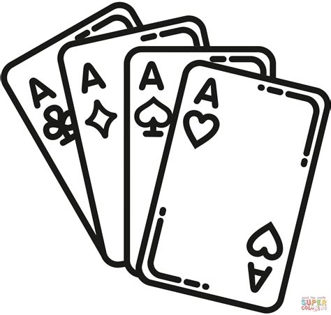 Deck Of Cards Coloring Page Free Printable Coloring Pages