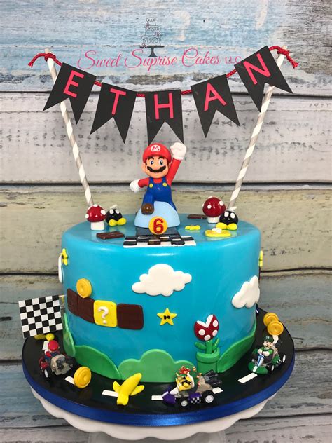 See more ideas about mario birthday, mario birthday cake, super mario birthday. Mario Kart 6th Birthday Cake Nintendo Super Mario #mario #Nintendo #supermario | Mario birthday ...