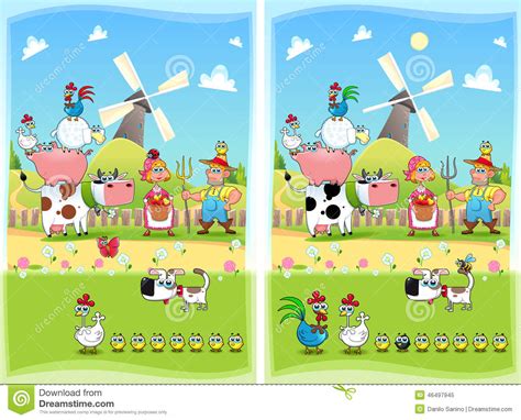 Spot The Differences Stock Vector Image 46497945