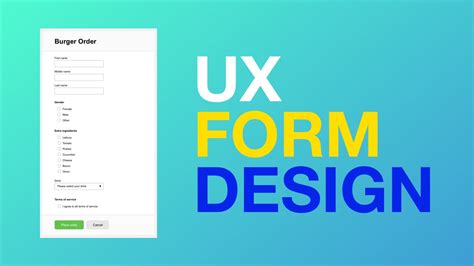 🙅🏻‍♂️ Ux • Form Design Basics Youtube