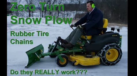 John Deere Z655 Zero Turn Mower Snow Plow Youtube