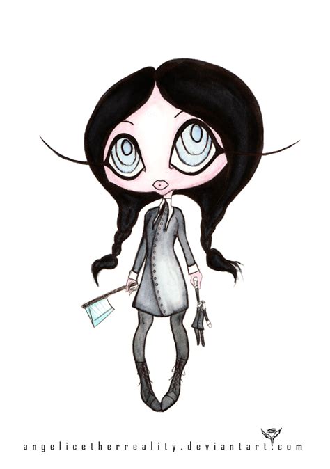 Chibi Pinup 4 Wednesday Addams By Angelicetherreality On Deviantart