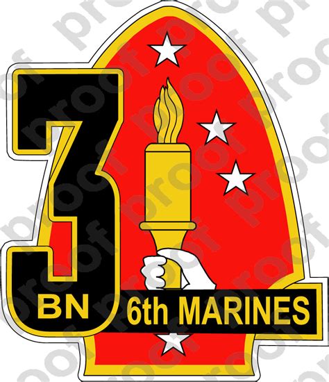 Sticker Usmc Unit 3rd Battalion 6th Marine Regiment A Ooo Lisc20187