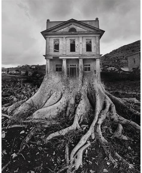 Jerry Uelsmann Untitled House And Roots 1982 Mutualart