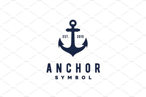 Classic Anchor Vintage Retro Logo Creative Logo Templates ~ Creative