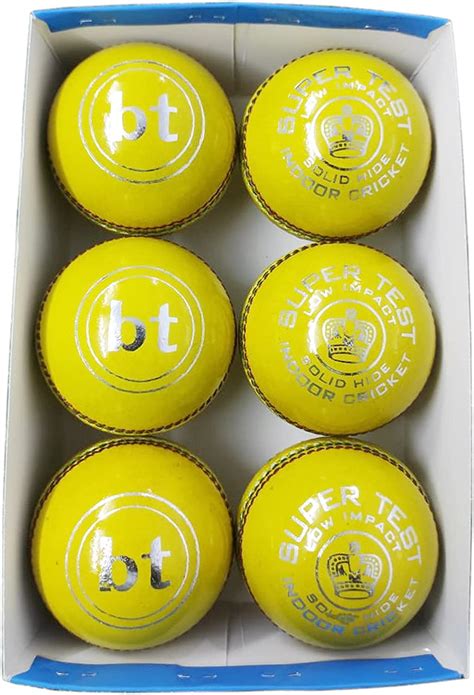 Bt Indoor Cricket Ball Pack Of 6 Genuine Leather Cricket Balls For